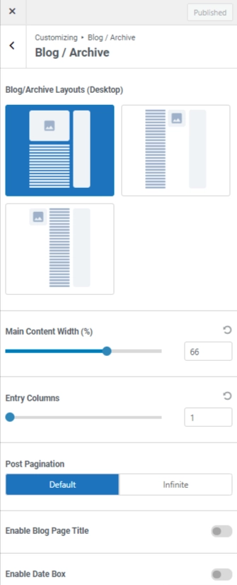 Blog Settings