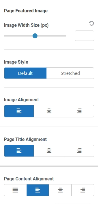 Page layout settings