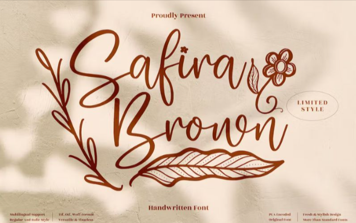 safira-brown-font