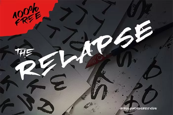 relapse font free for commercial use