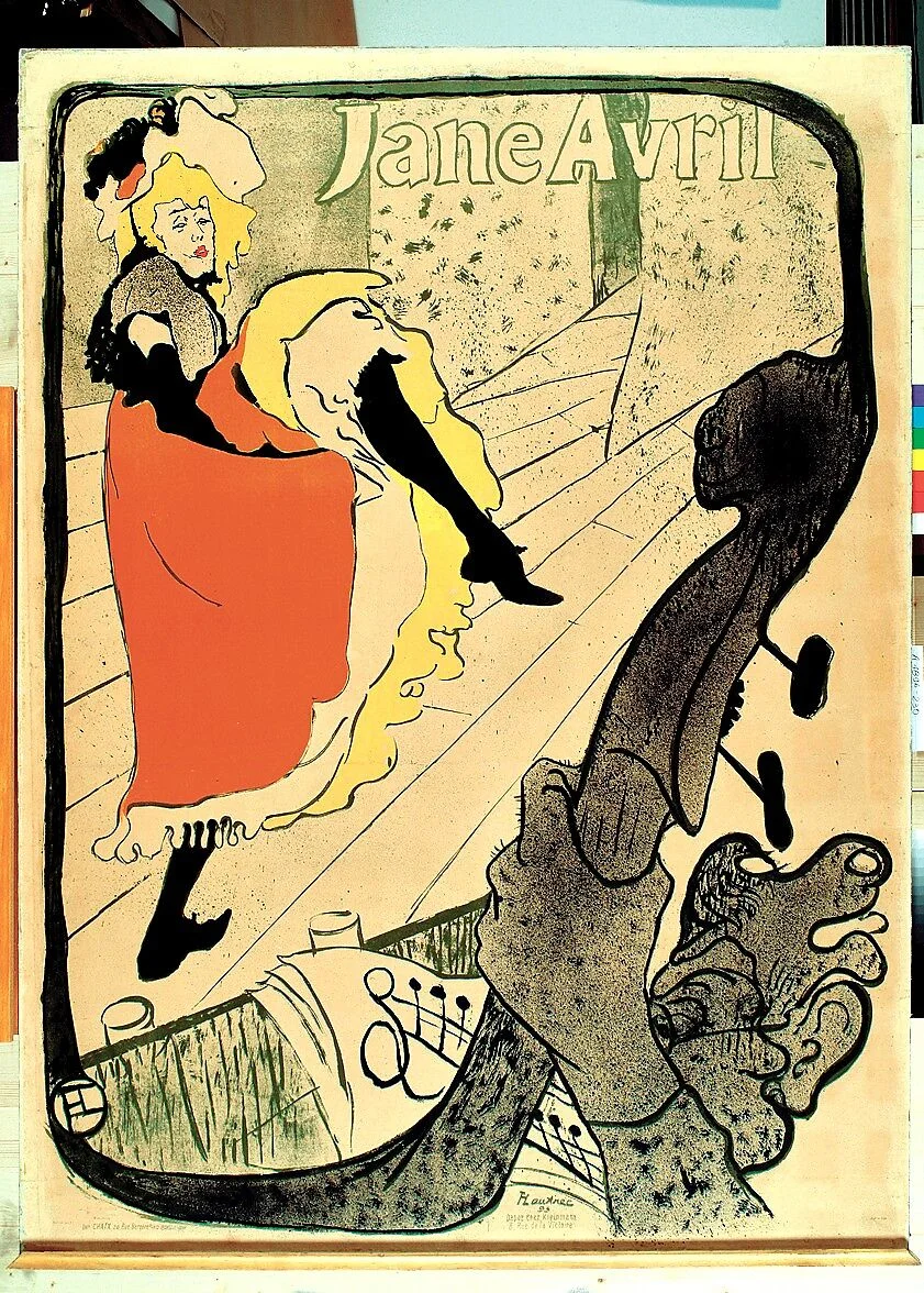 Art Nouveau Poster - Toulouse Lautrec Jane Avril.