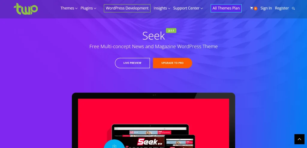 seek wordpress theme