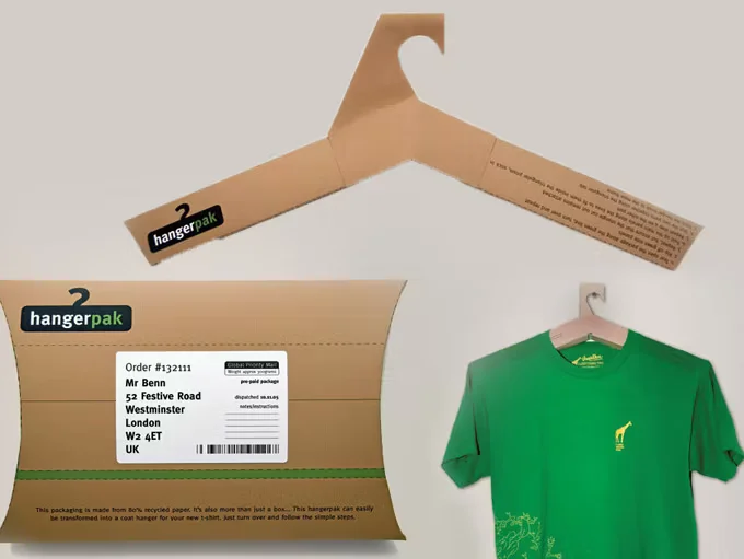 T-Shirt Packaging That Turns Into a Hanger