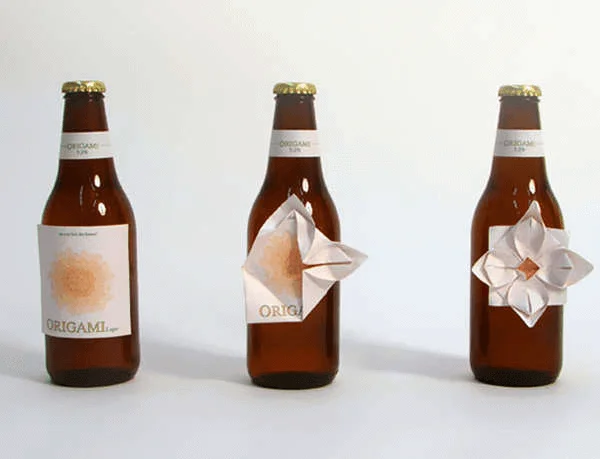 Soda with Origami label