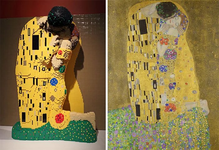 Gustav Klimt's The Kiss Lego Painting