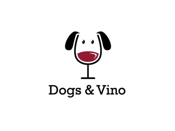 smart logo designs - Dogs & Vino