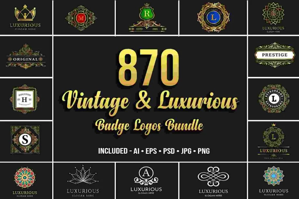 vintage badges and logos