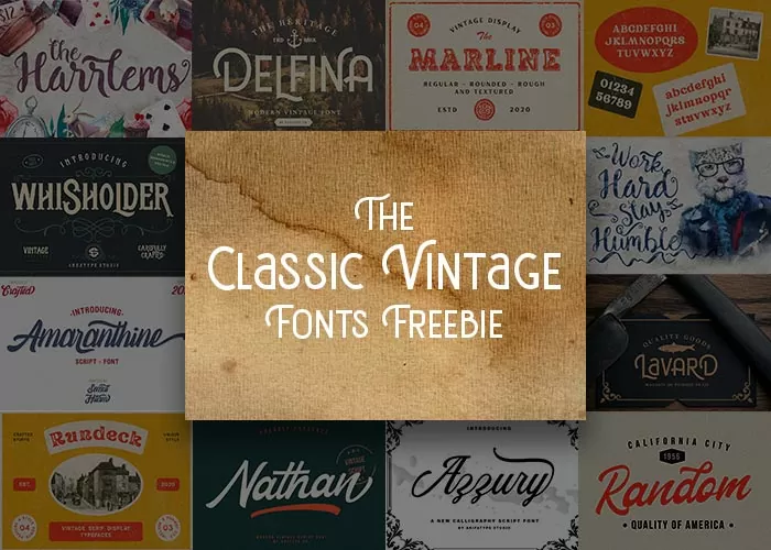 vintage design elements - free vintage fonts