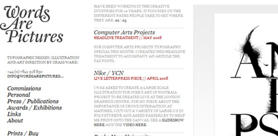 websites with great typography