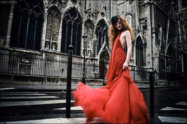 a model posing in Paris