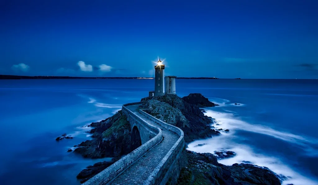 lighthouse overlooking the sea