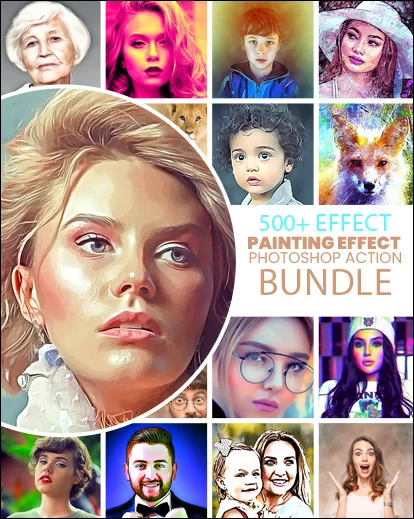 best photoshop actions - painting effect