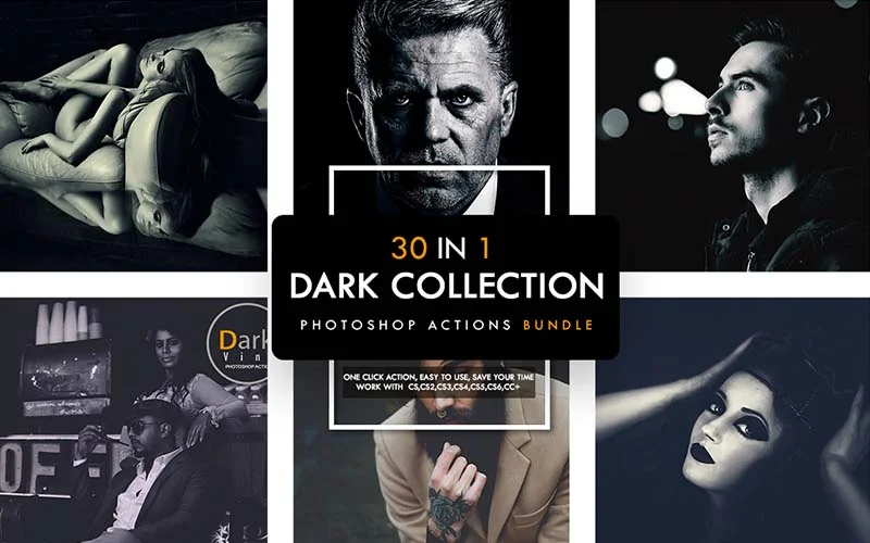 dark effect - best photoshop actions