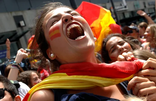 woman cheering