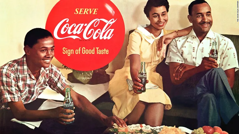 Coca Cola ad with people