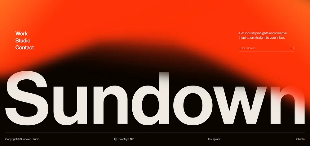 creative footer designs - Sundown