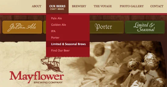 Mayflower brewing homepage