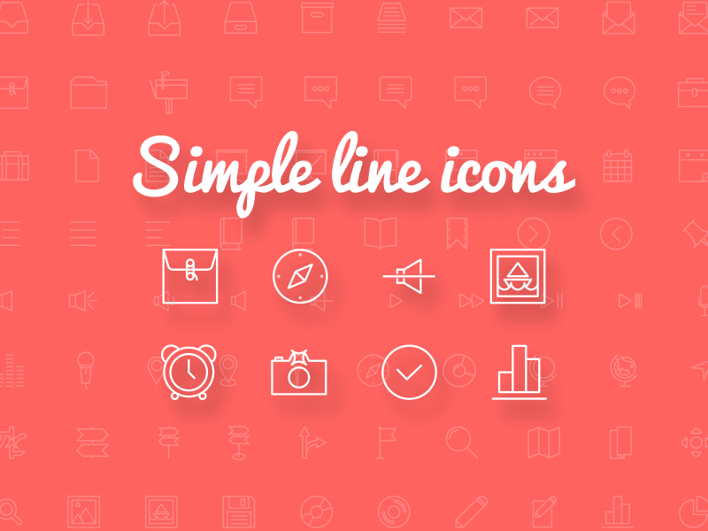 Simple line icons