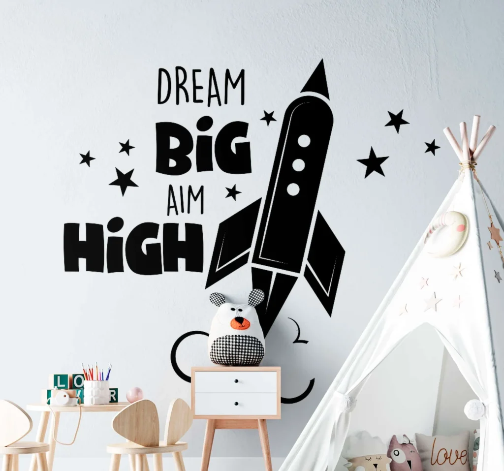 dream big aim high sticker