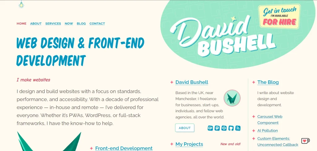 D Bushell Homepage