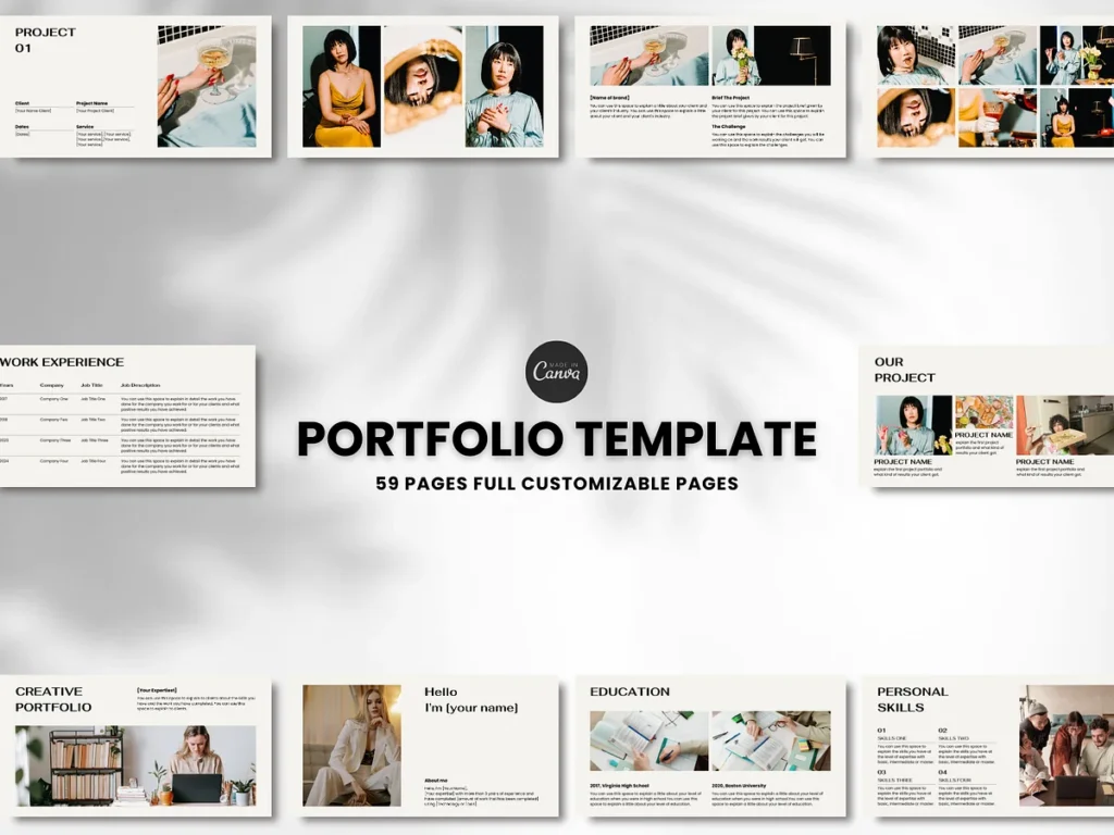 minimalist portfolio template