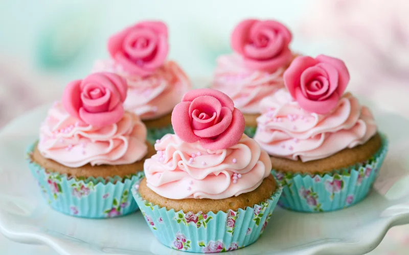 pretty pink cupcake design