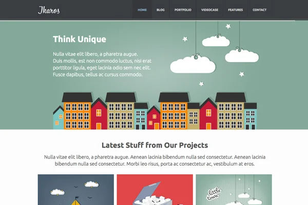 psd website themes Ikaros