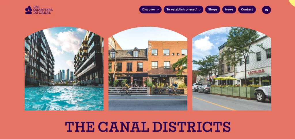 Les Quartiers Du Canal navigation menu designs