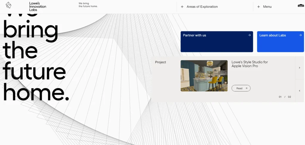 Lowe's Innovation Lab homepage