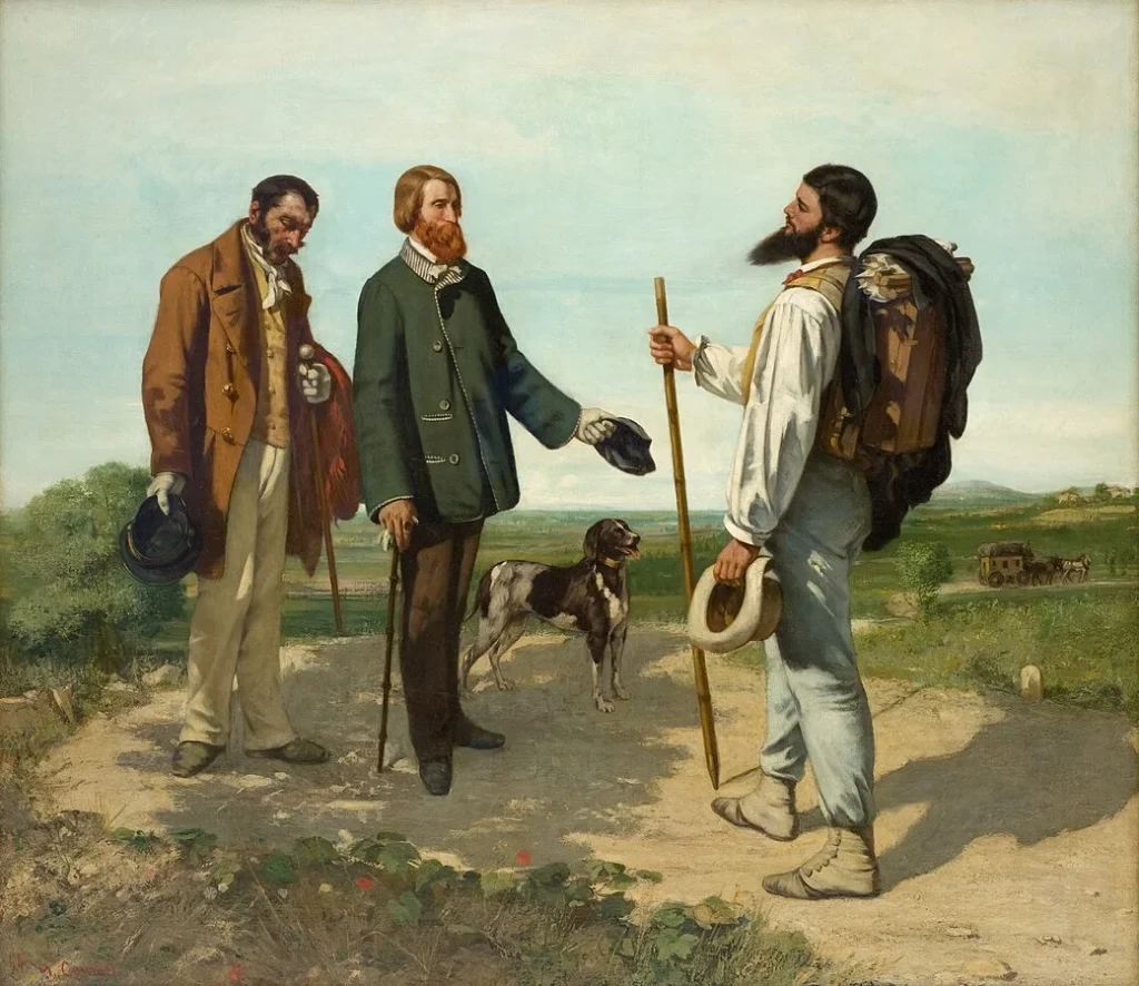 photography conventions that originated in Paintings example - Courbet