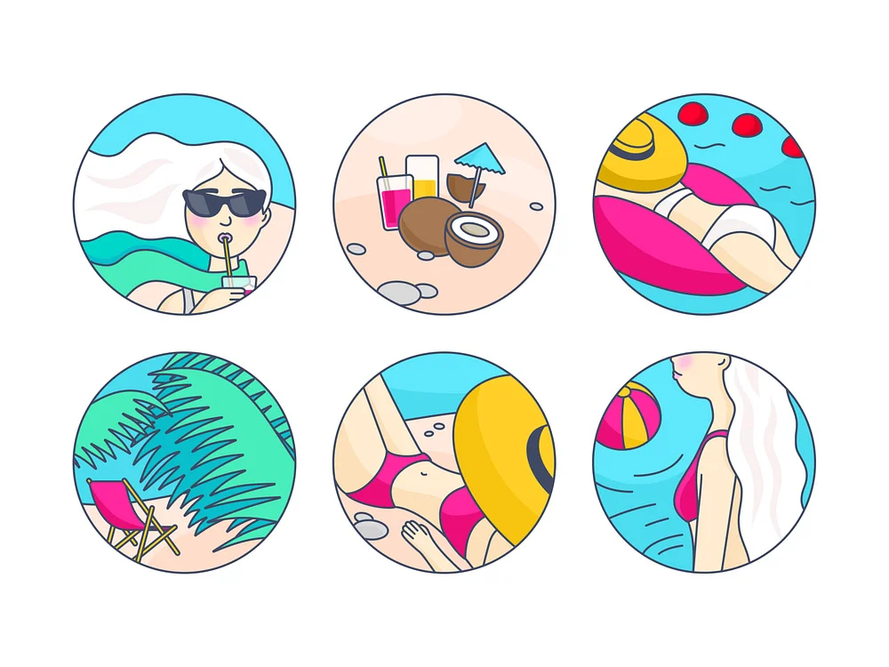 summer beach illustration