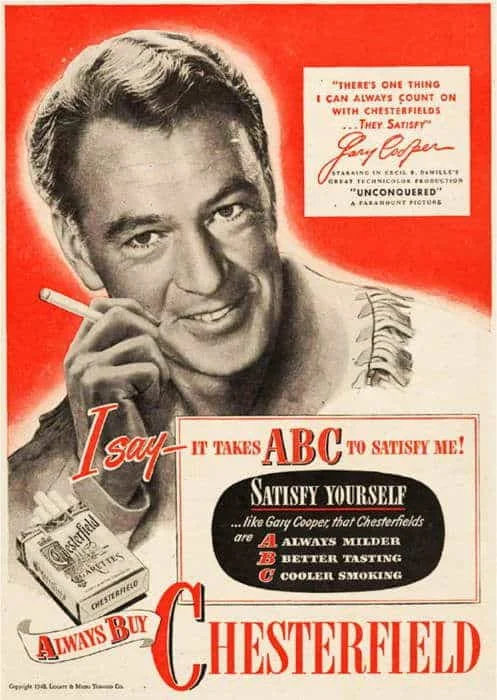 Chesterfield Cigarette Ad