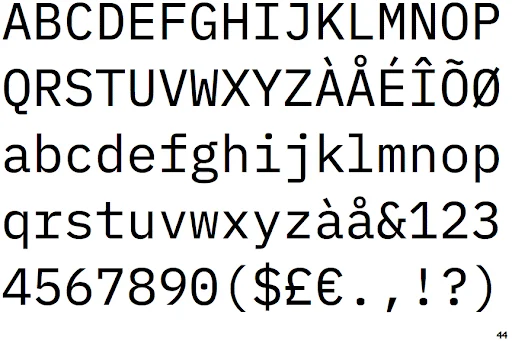 IBM Plex Mono - best typewriter fonts