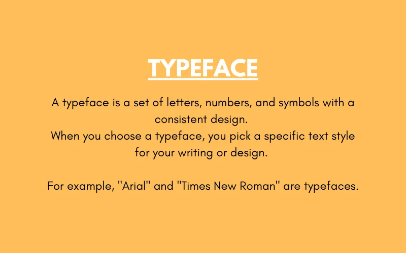 What is a typeface - definition