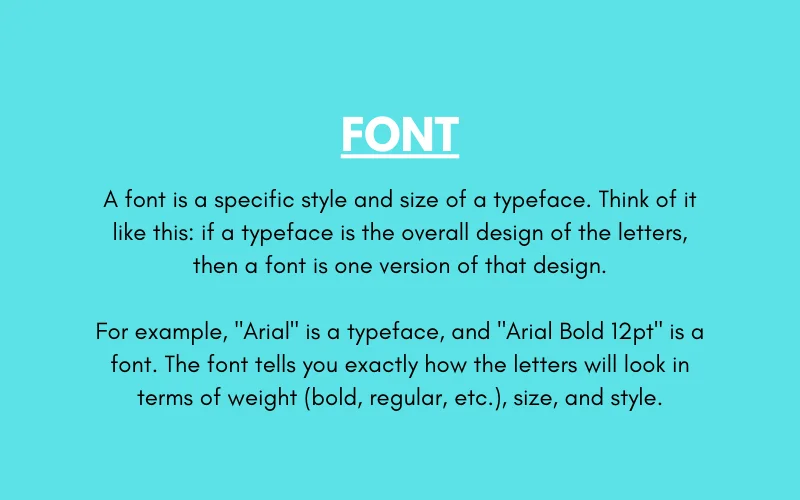 what is a font or what is font typeface