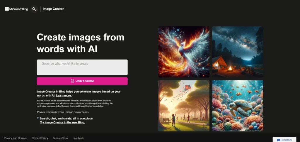 Bing Image Creator - best ai art generators