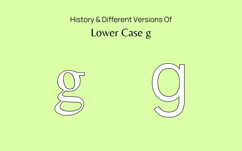 Lower Case g – History & Different Versions Of The Letter