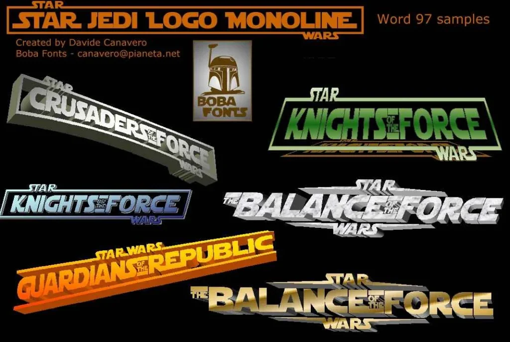 Star Jedi Logo Font