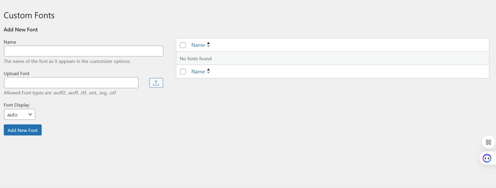Custom fonts