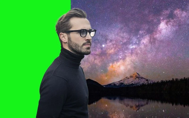 background replacement technique used by photographers and videographers